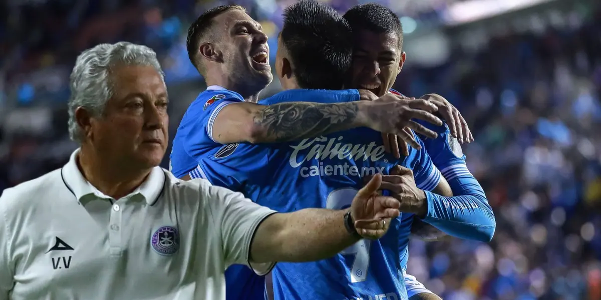 Vucetich y al fondo el equipo de Cruz Azul (Foto: GettyImages)